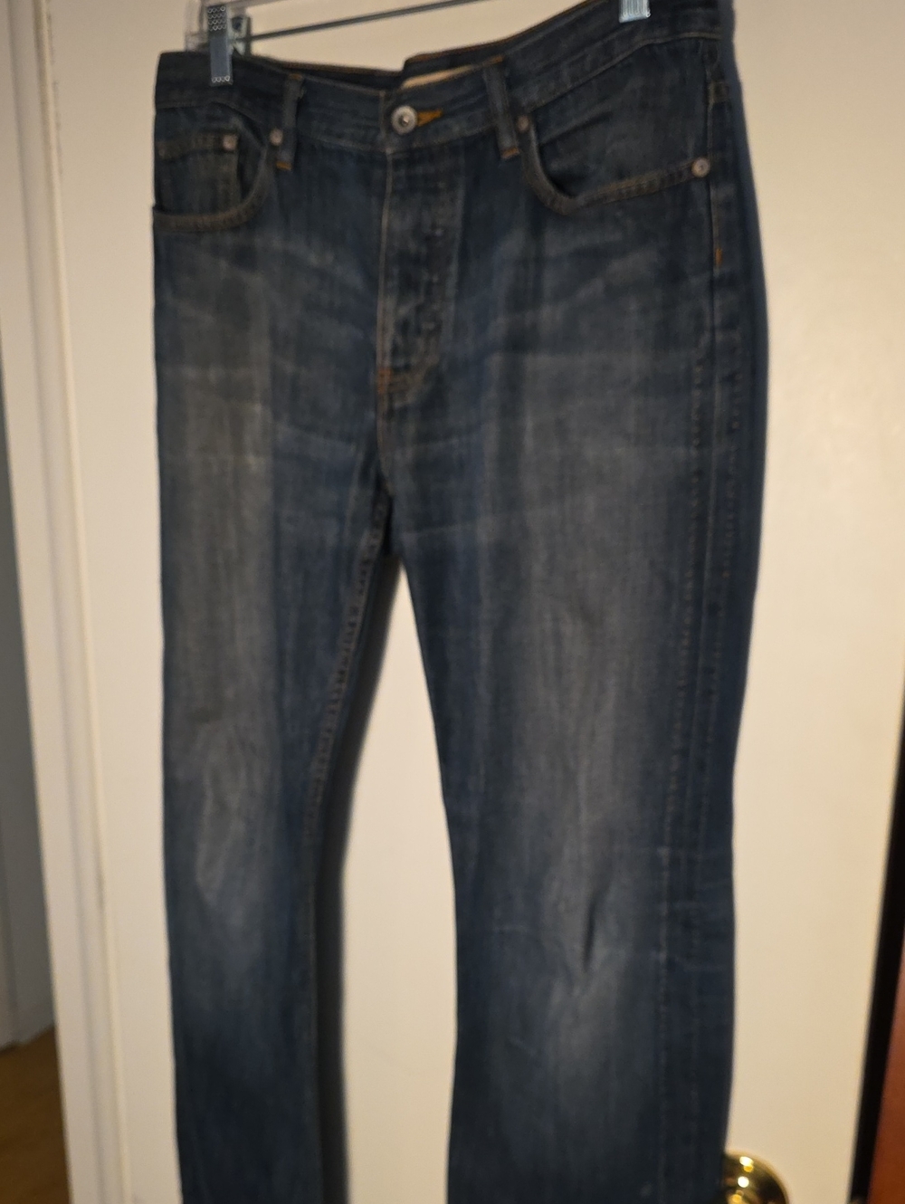 John Varvatos Soft Washed Blue Straight Jeans 32 x 32 Early 2000's Awesome